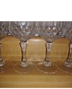 VINTAGE Cristal D' Arques Crystal LONGCHAMP (Durand)  Wine Glasses - Set of 4